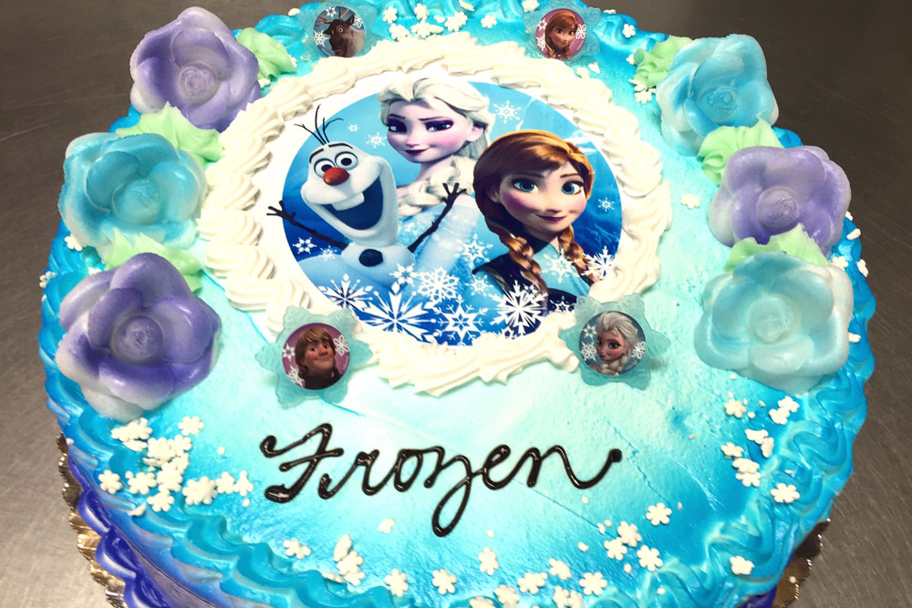 Frozen birthday cake