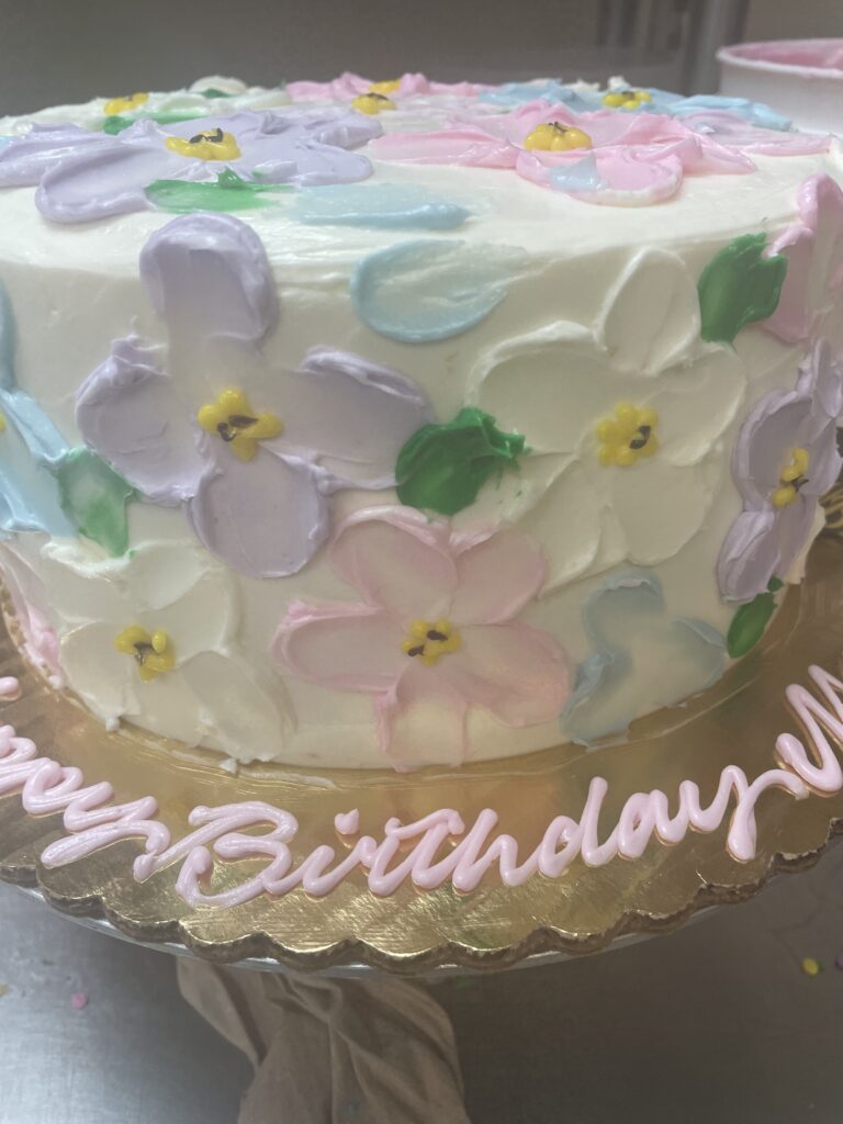 Pastel birthday cake